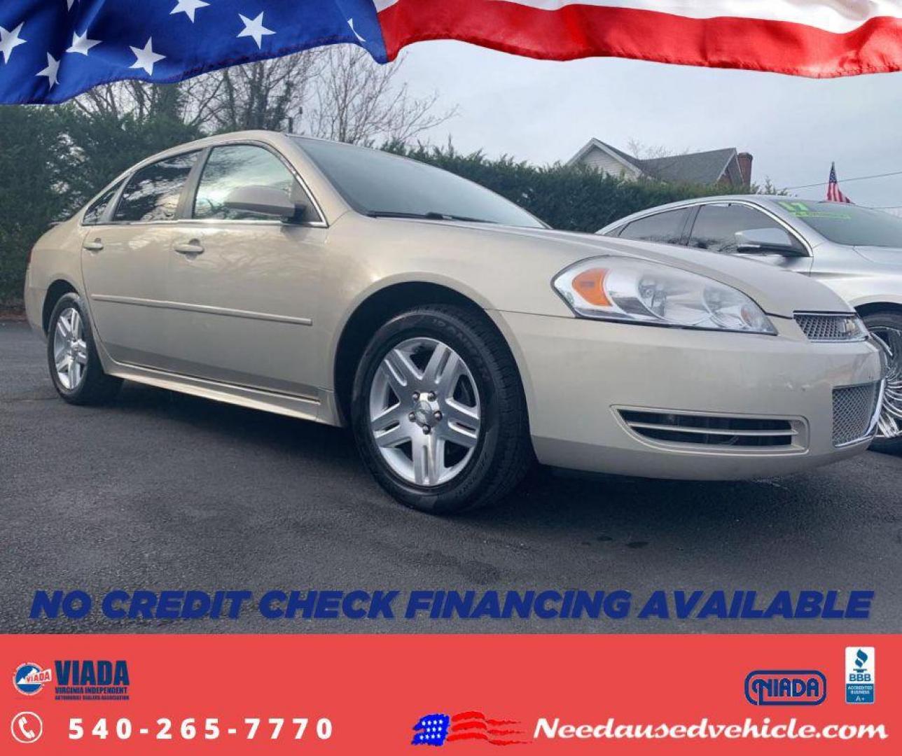 2012 GOLD CHEVROLET IMPALA LT (2G1WG5E31C1) with an 3.6L engine, Automatic transmission, located at 2514 Williamson Rd NE, Roanoke, VA, 24012, (540) 265-7770, 37.294636, -79.936249 - Photo#0