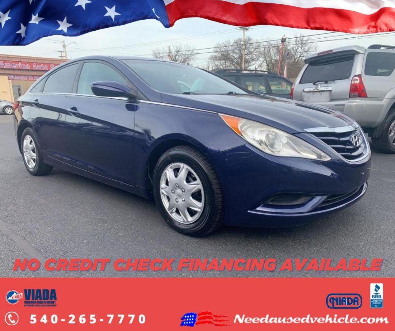 2013 BLUE HYUNDAI SONATA GLS (5NPEB4AC9DH) with an 2.4L engine, Automatic transmission, located at 2514 Williamson Rd NE, Roanoke, VA, 24012, (540) 265-7770, 37.294636, -79.936249 - Photo#0