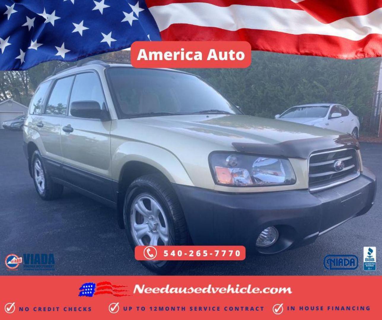 2004 GOLD SUBARU FORESTER 2.5X (JF1SG63664H) with an 2.5L engine, Automatic transmission, located at 2514 Williamson Rd NE, Roanoke, VA, 24012, (540) 265-7770, 37.294636, -79.936249 - Photo#0