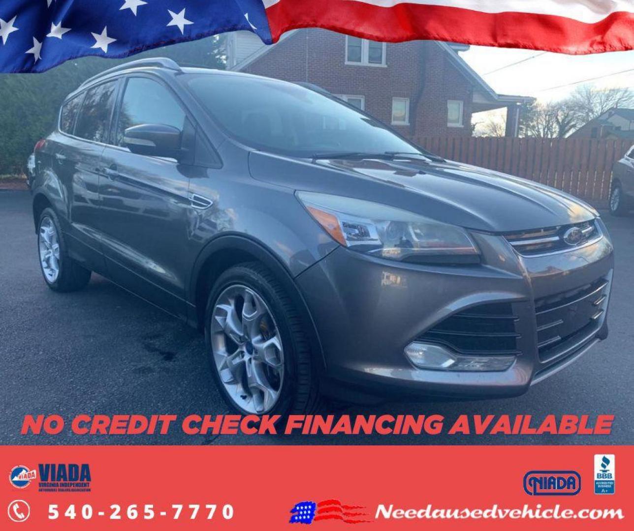 2013 GRAY FORD ESCAPE TITANIUM (1FMCU9J91DU) with an 2.0L engine, Automatic transmission, located at 2514 Williamson Rd NE, Roanoke, VA, 24012, (540) 265-7770, 37.294636, -79.936249 - Photo#0