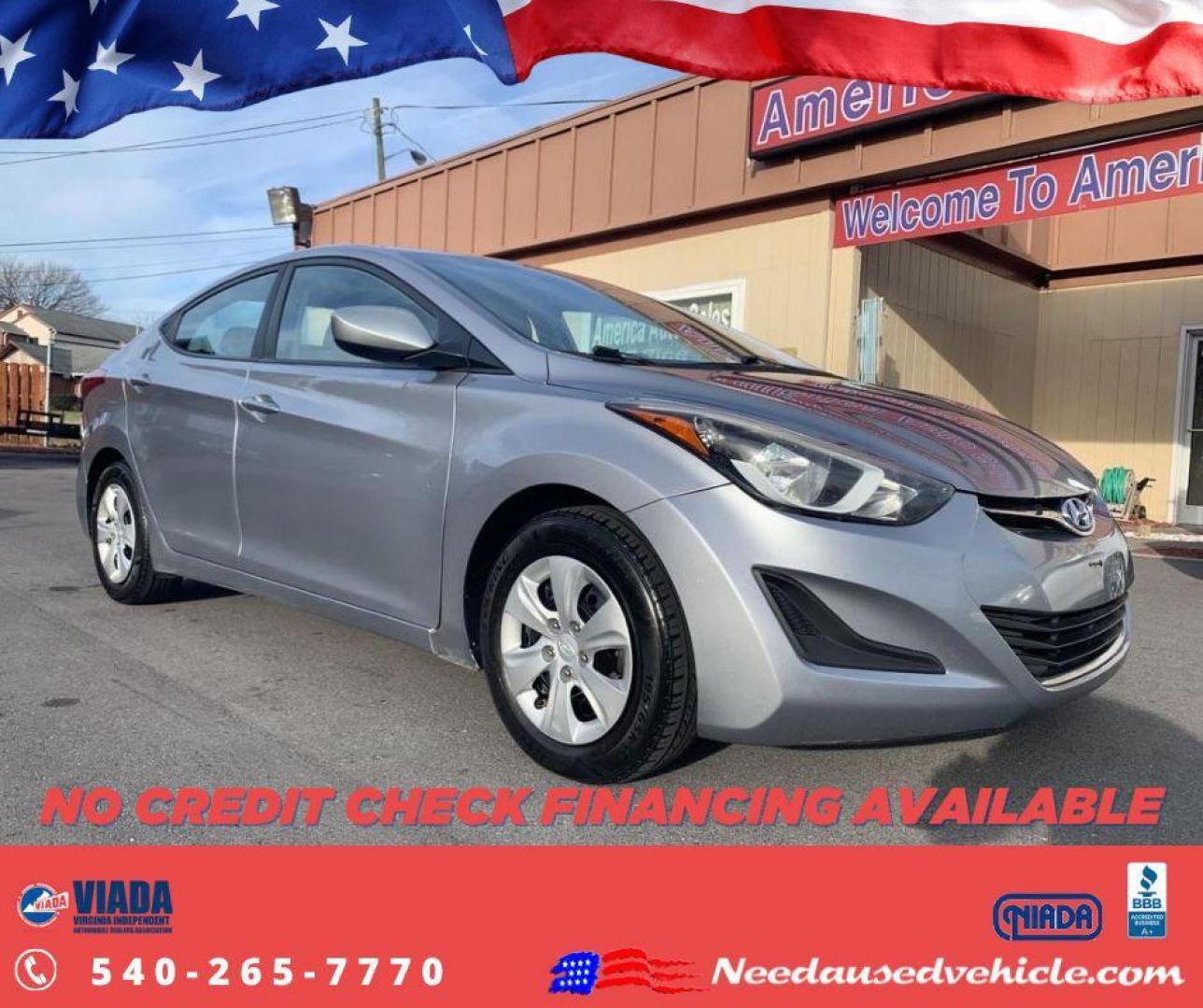 2016 GRAY HYUNDAI ELANTRA SE (5NPDH4AE5GH) with an 1.8L engine, Automatic transmission, located at 2514 Williamson Rd NE, Roanoke, VA, 24012, (540) 265-7770, 37.294636, -79.936249 - NO CREDIT CHECK FINANCING WITH ONLY $2400 DOWN PAYMENT!!!! Check out our website www.needausedvehicle.com for our No Credit Check/ In House Financing options!! No Credit Check Available!!! In House Financing Available!!! All Clean Title Vehicles (no Salvaged or flooded vehicles ever on our lot)! - Photo#0