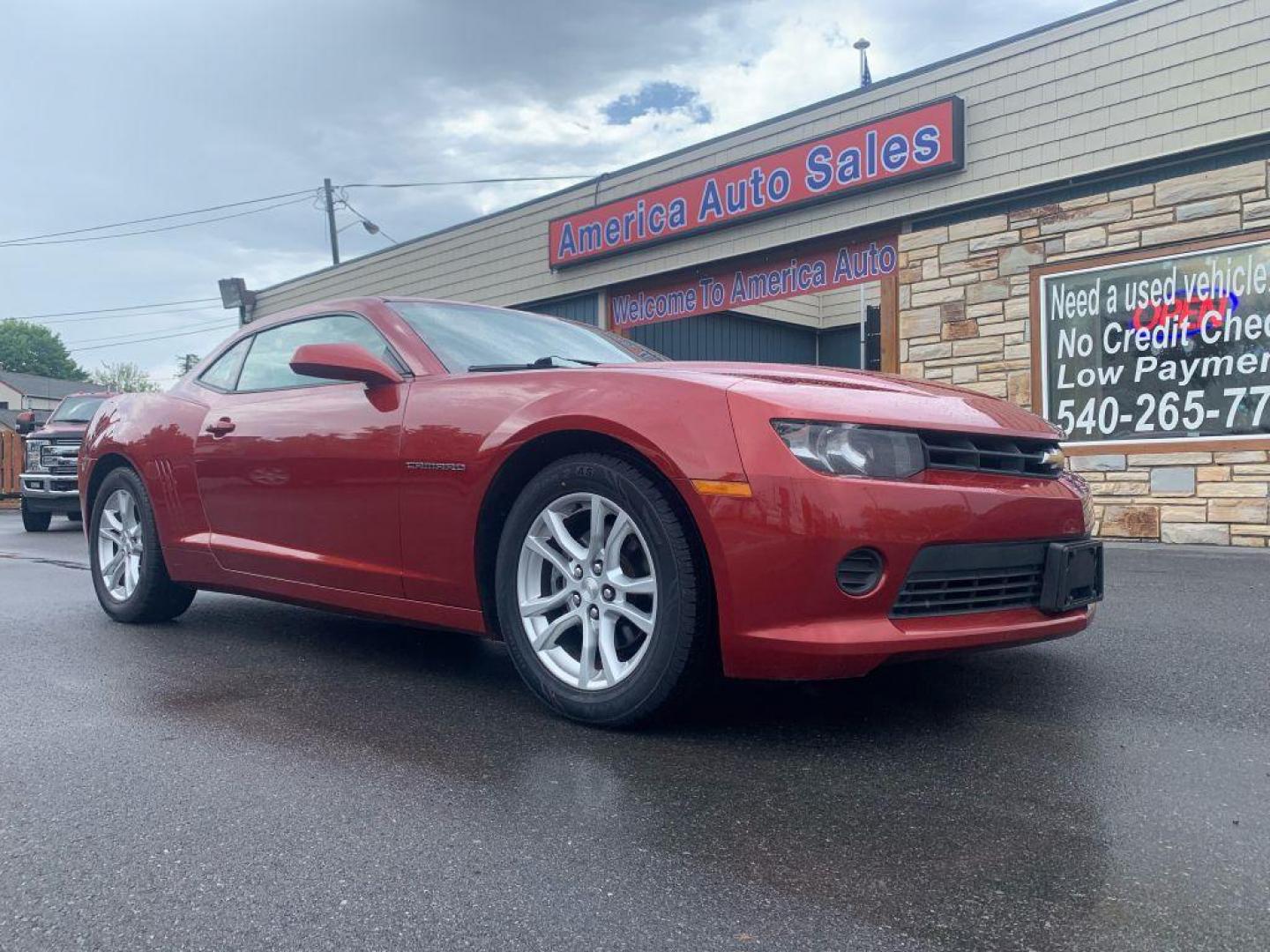 2014 RED CHEVROLET CAMARO LS (2G1FE1E39E9) with an 3.6L engine, 6-Speed Manual transmission, located at 2514 Williamson Rd NE, Roanoke, VA, 24012, (540) 265-7770, 37.294636, -79.936249 - NO CREDIT CHECK FINANCING WITH ONLY $3500 DOWN PAYMENT!!!! Check out our website www.needausedvehicle.com for our No Credit Check/ In House Financing options!! No Credit Check Available!!! In House Financing Available!!! All Clean Title Vehicles (no Salvaged or flooded vehicles ever on our lot)! - Photo#0