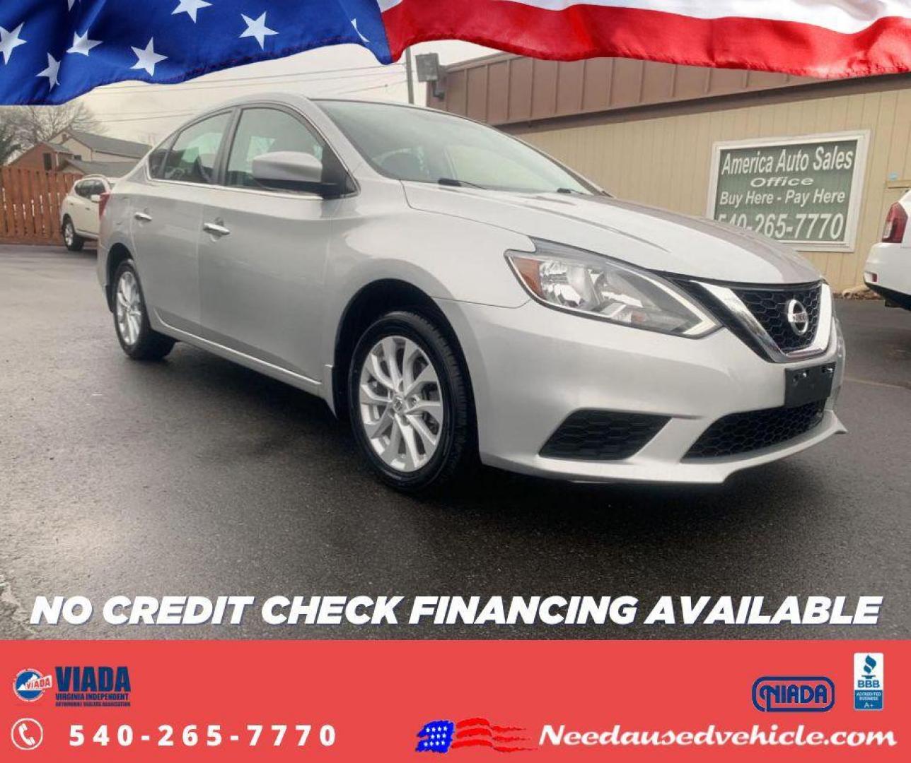 2019 SILVER NISSAN SENTRA S (3N1AB7AP0KY) with an 1.8L engine, Continuously Variable transmission, located at 2514 Williamson Rd NE, Roanoke, VA, 24012, (540) 265-7770, 37.294636, -79.936249 - Photo#0