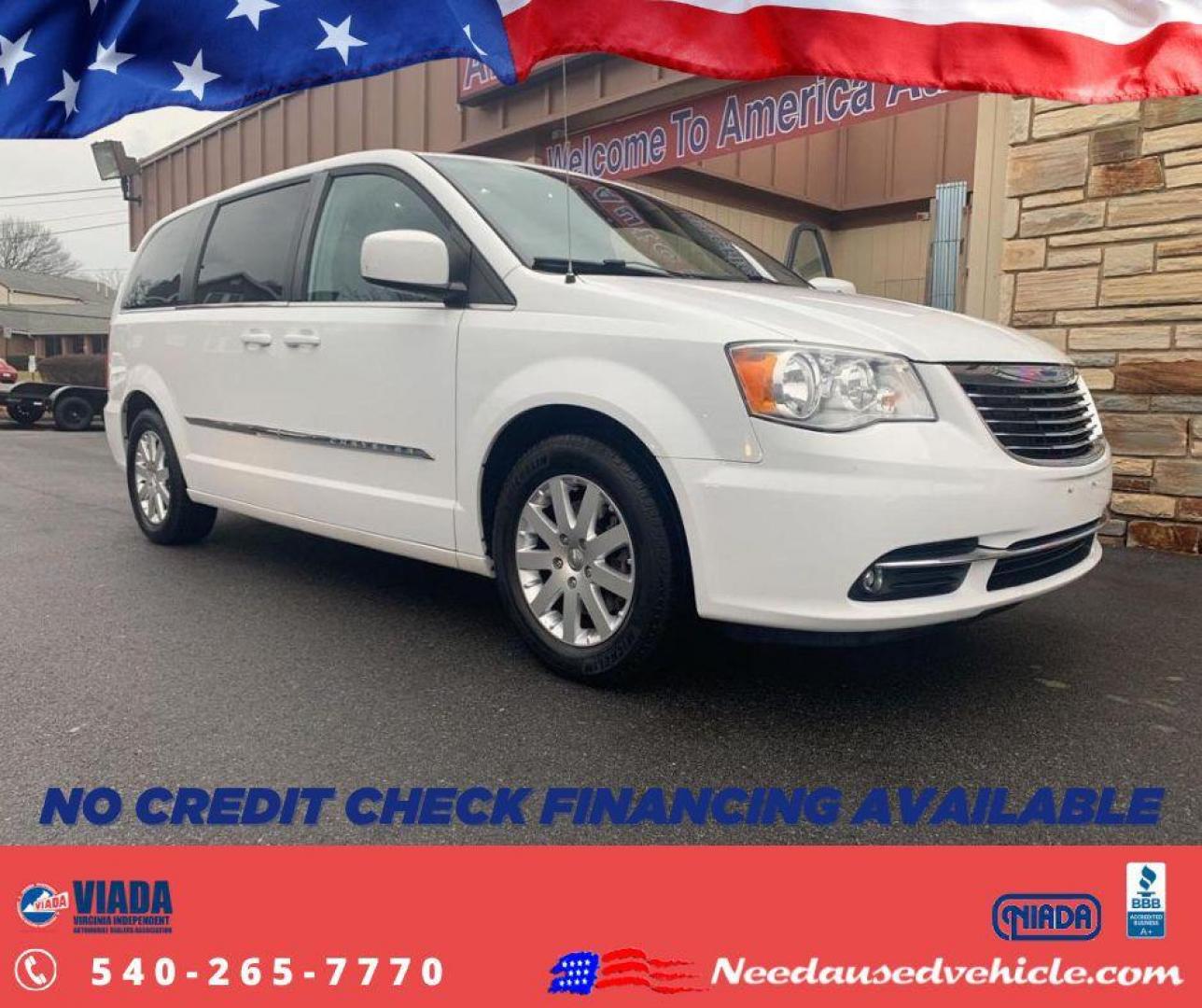 2015 WHITE CHRYSLER TOWN and COUNTRY TOURING (2C4RC1BG5FR) with an 3.6L engine, Automatic transmission, located at 2514 Williamson Rd NE, Roanoke, VA, 24012, (540) 265-7770, 37.294636, -79.936249 - NO CREDIT CHECK FINANCING WITH ONLY $2800 DOWN PAYMENT!!!! Check out our website www.needausedvehicle.com for our No Credit Check/ In House Financing options!! No Credit Check Available!!! In House Financing Available!!! All Clean Title Vehicles (no Salvaged or flooded vehicles ever on our lot)! - Photo#0