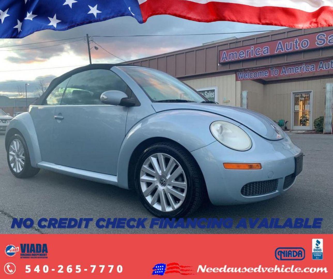 2010 BLUE VOLKSWAGEN NEW BEETLE (3VWRW3AL0AM) with an 2.5L engine, Automatic transmission, located at 2514 Williamson Rd NE, Roanoke, VA, 24012, (540) 265-7770, 37.294636, -79.936249 - Photo#0