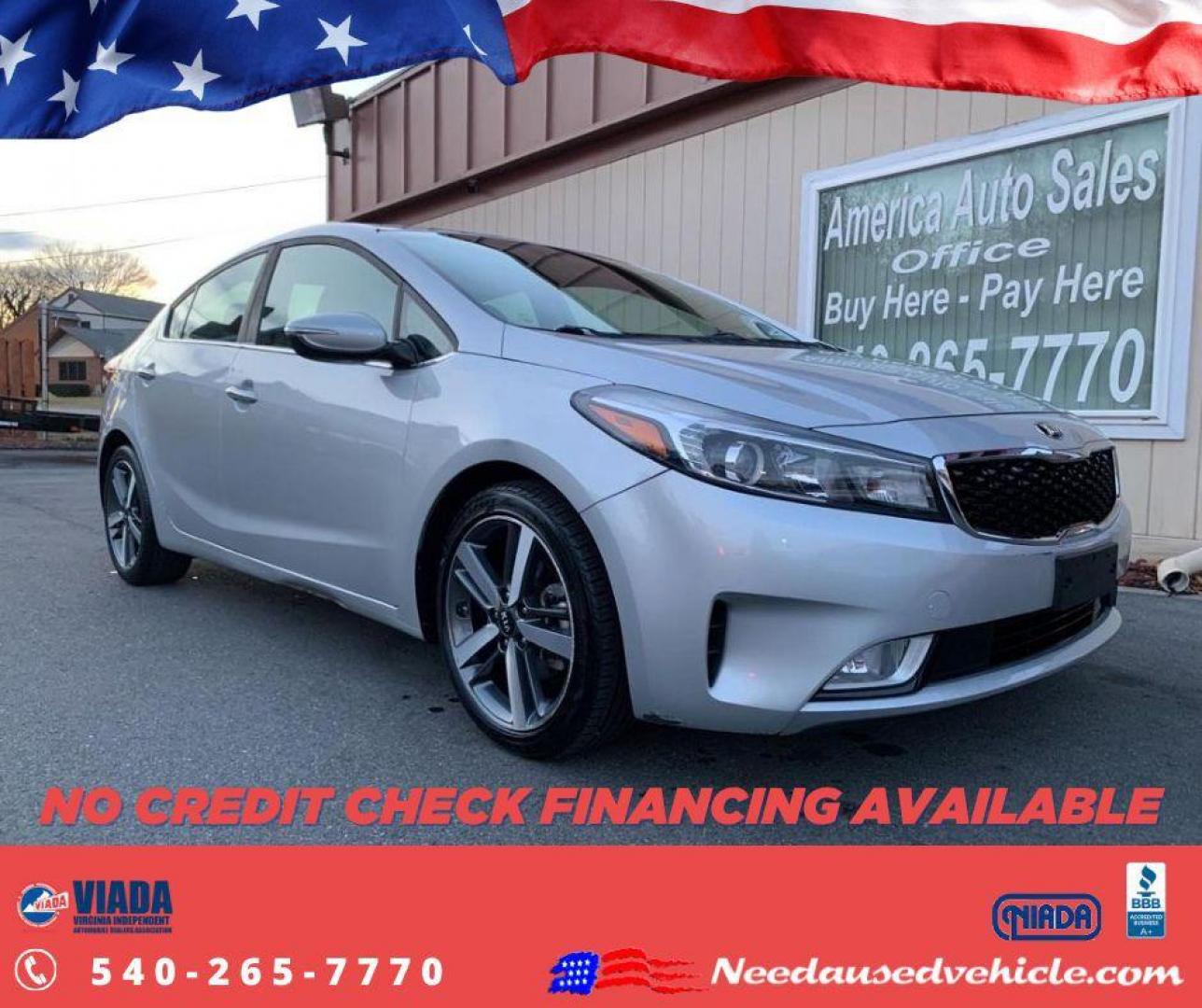 2017 SILVER KIA FORTE EX (3KPFN4A80HE) with an 2.0L engine, Automatic transmission, located at 2514 Williamson Rd NE, Roanoke, VA, 24012, (540) 265-7770, 37.294636, -79.936249 - Photo#0