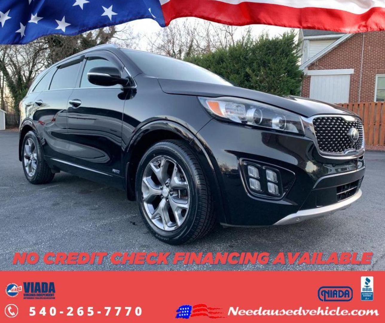 2016 BLACK KIA SORENTO SX (5XYPKDA11GG) with an 2.0L engine, Automatic transmission, located at 2514 Williamson Rd NE, Roanoke, VA, 24012, (540) 265-7770, 37.294636, -79.936249 - Photo#0