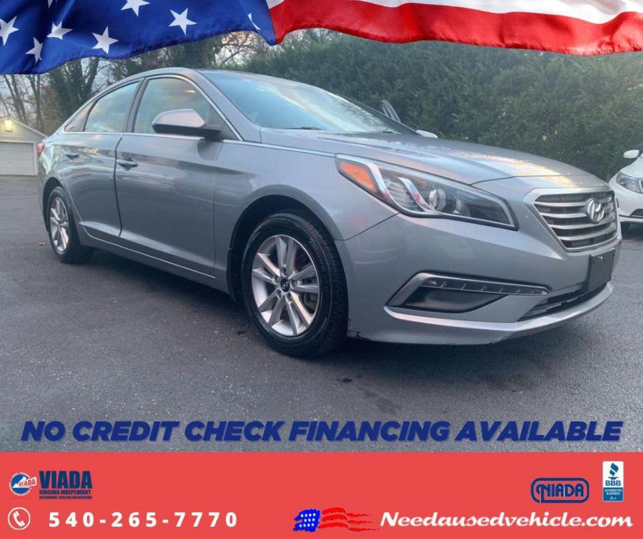 2015 GRAY HYUNDAI SONATA SE (5NPE24AF5FH) with an 2.4L engine, Automatic transmission, located at 2514 Williamson Rd NE, Roanoke, VA, 24012, (540) 265-7770, 37.294636, -79.936249 - Photo#0