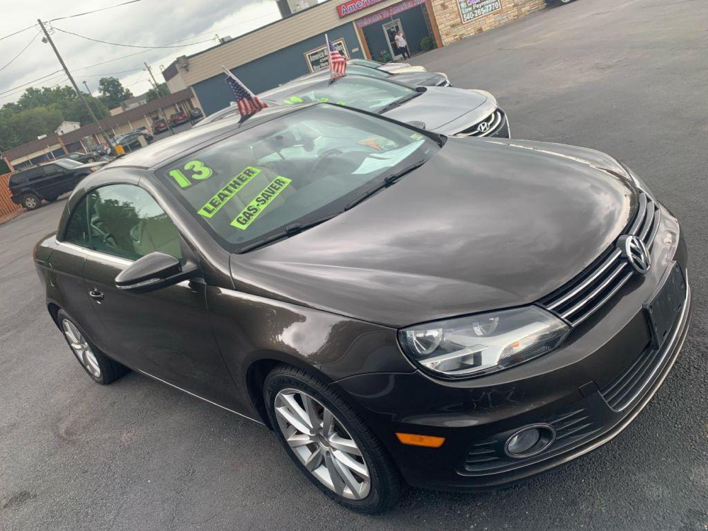 2013 BROWN VOLKSWAGEN EOS KOMFORT (WVWBW8AH7DV) with an 2.0L engine, Automatic transmission, located at 2514 Williamson Rd NE, Roanoke, VA, 24012, (540) 265-7770, 37.294636, -79.936249 - NO CREDIT CHECK FINANCING WITH ONLY $1800 DOWN PAYMENT!!!! Check out our website www.needausedvehicle.com for our No Credit Check/ In House Financing options!! No Credit Check Available!!! In House Financing Available!!! All Clean Title Vehicles (no Salvaged or flooded vehicles ever on our lot)! - Photo#0