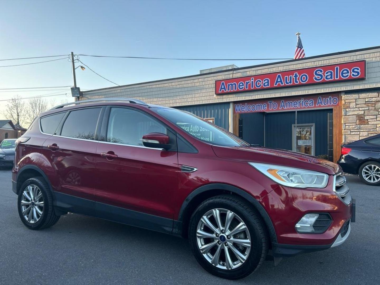 2017 RED FORD ESCAPE TITANIUM (1FMCU9J94HU) with an 2.0L engine, Automatic transmission, located at 2514 Williamson Rd NE, Roanoke, VA, 24012, (540) 265-7770, 37.294636, -79.936249 - NO CREDIT CHECK FINANCING WITH ONLY $3300 DOWN PAYMENT!!!! Check out our website www.needausedvehicle.com for our No Credit Check/ In House Financing options!! No Credit Check Available!!! In House Financing Available!!! All Clean Title Vehicles (no Salvaged or flooded vehicles ever on our lot)! - Photo#0