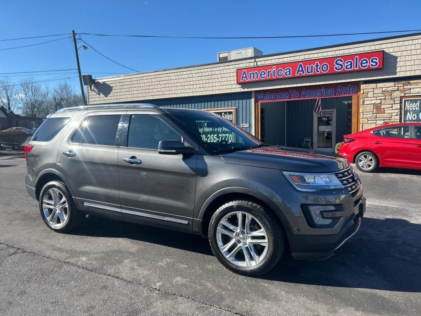 2016 GRAY FORD EXPLORER LIMITED (1FM5K8F8XGG) with an 3.5L engine, Automatic transmission, located at 2514 Williamson Rd NE, Roanoke, VA, 24012, (540) 265-7770, 37.294636, -79.936249 - NO CREDIT CHECK FINANCING WITH ONLY $4200 DOWN PAYMENT!!!! Check out our website www.needausedvehicle.com for our No Credit Check/ In House Financing options!! No Credit Check Available!!! In House Financing Available!!! All Clean Title Vehicles (no Salvaged or flooded vehicles ever on our lot)! - Photo#0